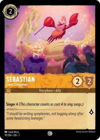 Sebastian - Court Composer - The First Chapter (1) #19/204 - Common Disney Lorcana Trading Card