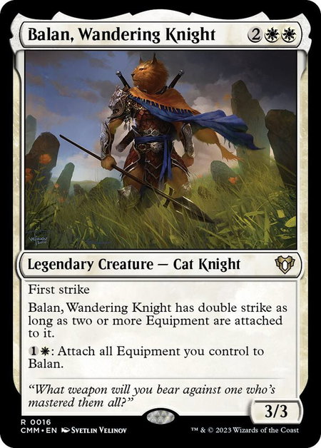 Balan, Wandering Knight - Commander Masters Magic: The Gathering trading card