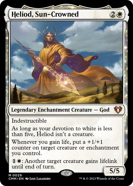 Heliod, Sun-Crowned - Commander Masters Magic: The Gathering trading card