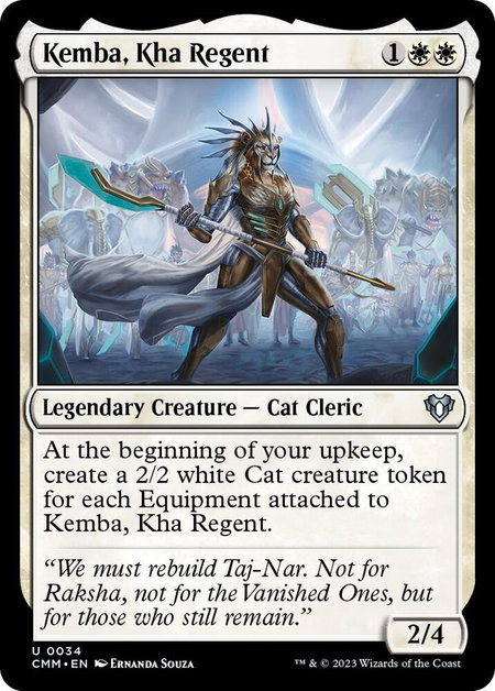 Kemba, Kha Regent - Commander Masters Magic: The Gathering trading card