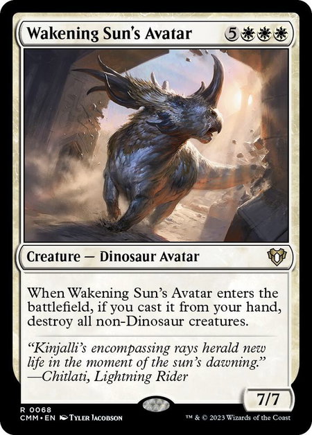 Wakening Sun's Avatar - Commander Masters Magic: The Gathering trading card