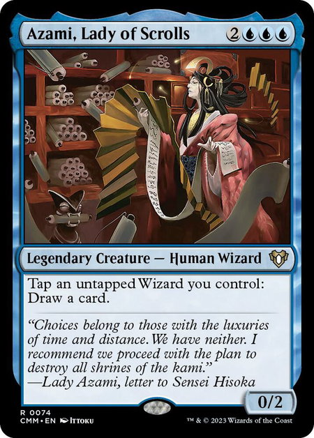 Azami, Lady of Scrolls - Commander Masters Magic: The Gathering trading card