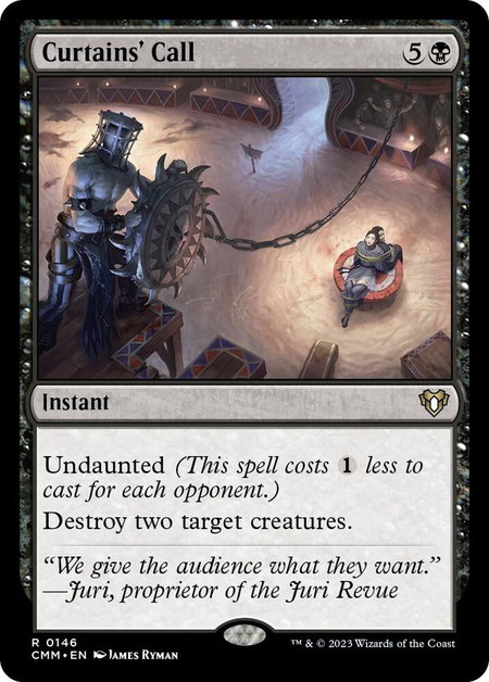 Curtains' Call - Commander Masters Magic: The Gathering trading card