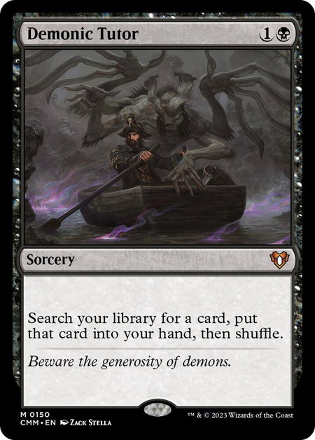 Demonic Tutor - Commander Masters Magic: The Gathering trading card