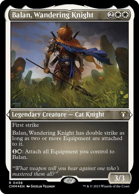 Balan, Wandering Knight (Foil Etched) - Commander Masters Magic: The Gathering trading card