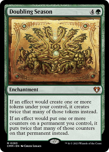 Doubling Season - Commander Masters Magic: The Gathering trading card