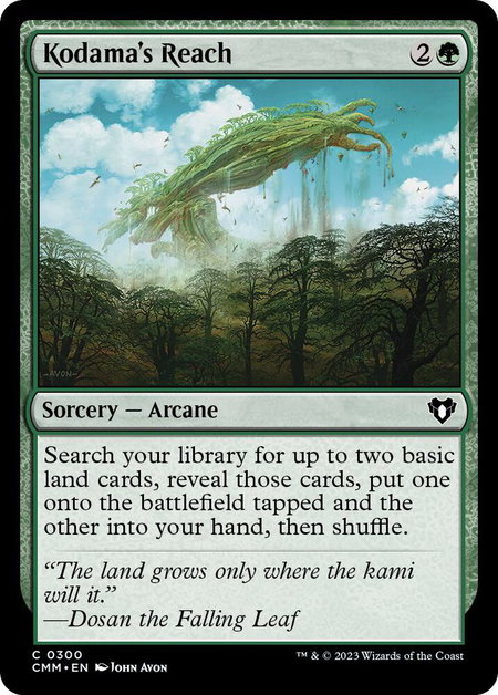 Kodama's Reach - Commander Masters Magic: The Gathering trading card
