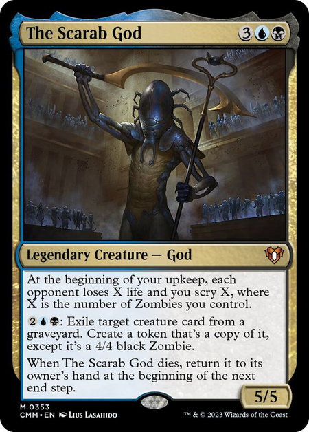 The Scarab God - Commander Masters Magic: The Gathering trading card