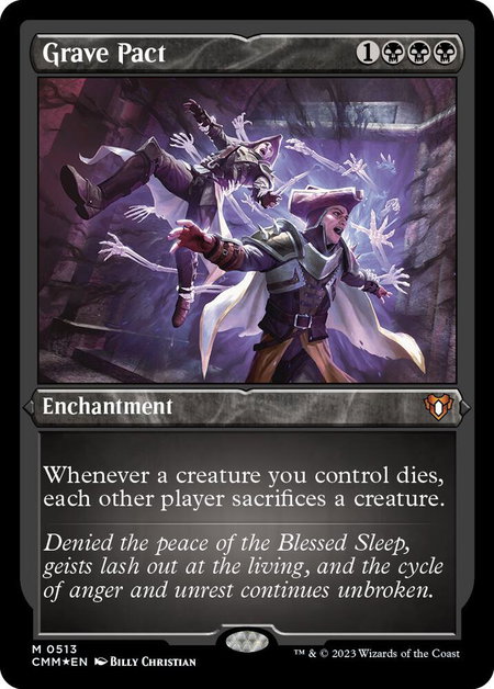 Grave Pact (Foil Etched) - Commander Masters Magic: The Gathering trading card