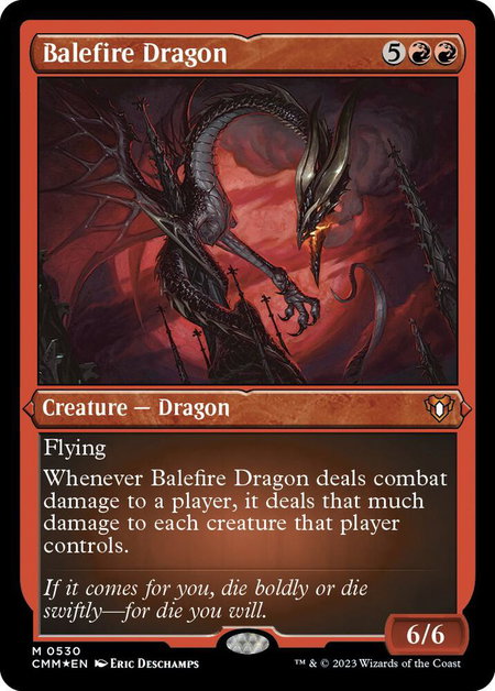 Balefire Dragon (Foil Etched) - Commander Masters Magic: The Gathering trading card