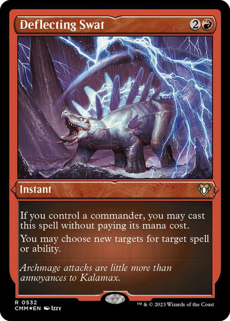Deflecting Swat (Foil Etched) - Commander Masters Magic: The Gathering trading card
