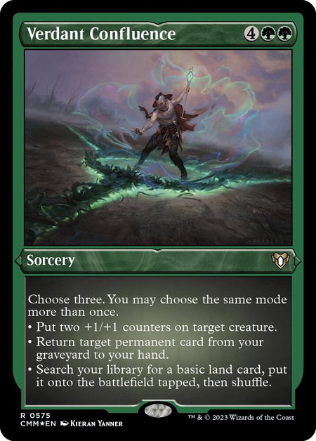 Verdant Confluence (Foil Etched) - Commander Masters Magic: The Gathering trading card
