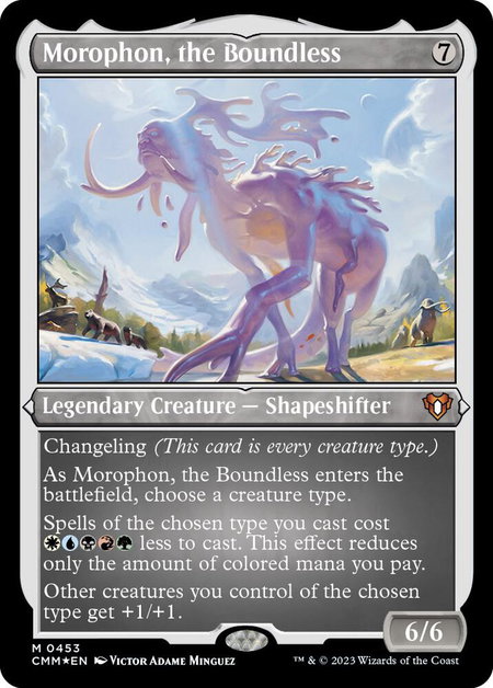 Morophon, the Boundless (Foil Etched) - Commander Masters Magic: The Gathering trading card