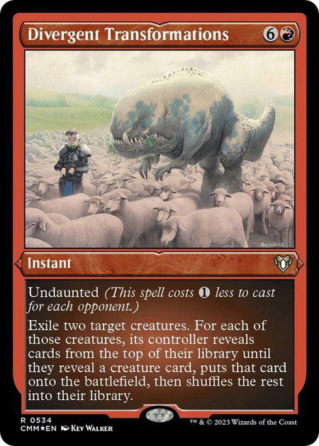 Divergent Transformations (Foil Etched) - Commander Masters Magic: The Gathering trading card