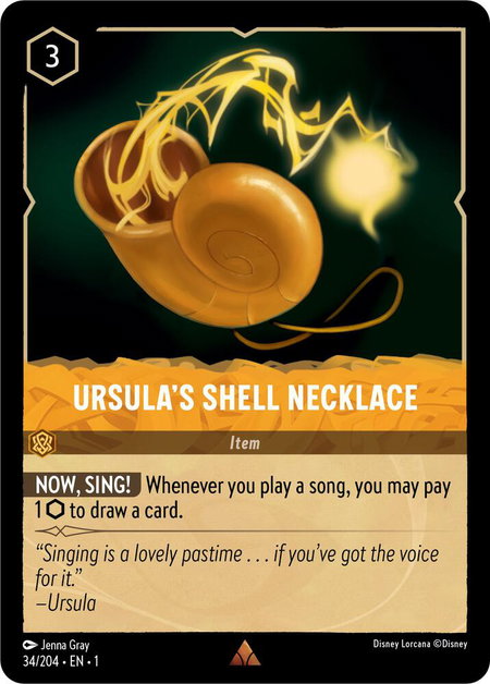 Ursula's Shell Necklace - The First Chapter Disney Lorcana trading card
