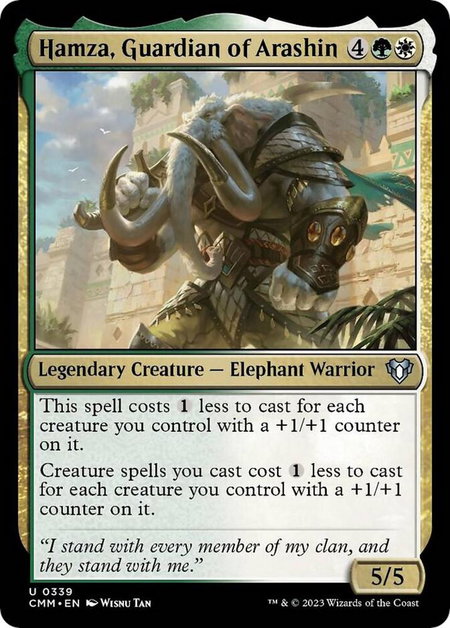 Hamza, Guardian of Arashin - Commander Masters Magic: The Gathering trading card