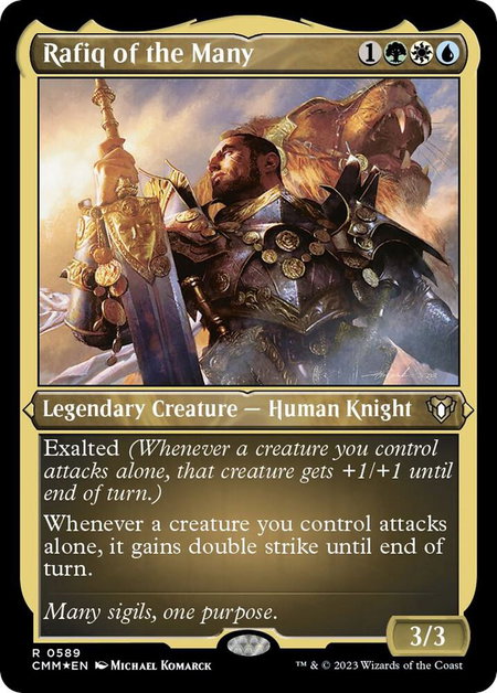 Rafiq of the Many (Foil Etched) - Commander Masters Magic: The Gathering trading card