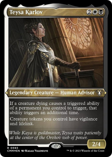 Teysa Karlov (Foil Etched) - Commander Masters Magic: The Gathering trading card