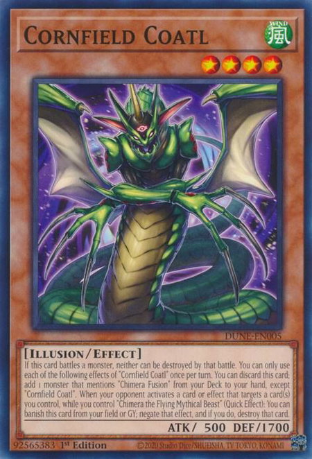 Cornfield Coatl - Duelist Nexus YuGiOh trading card
