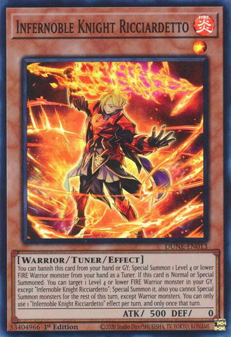 Infernoble Knight Ricciardetto - Duelist Nexus YuGiOh trading card