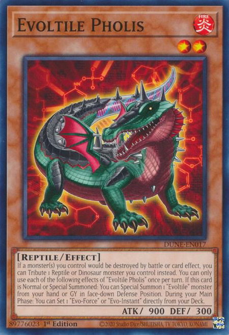 Evoltile Pholis - Duelist Nexus YuGiOh trading card