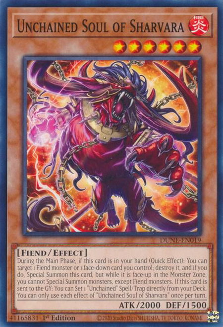 Unchained Soul of Sharvara - Duelist Nexus YuGiOh trading card