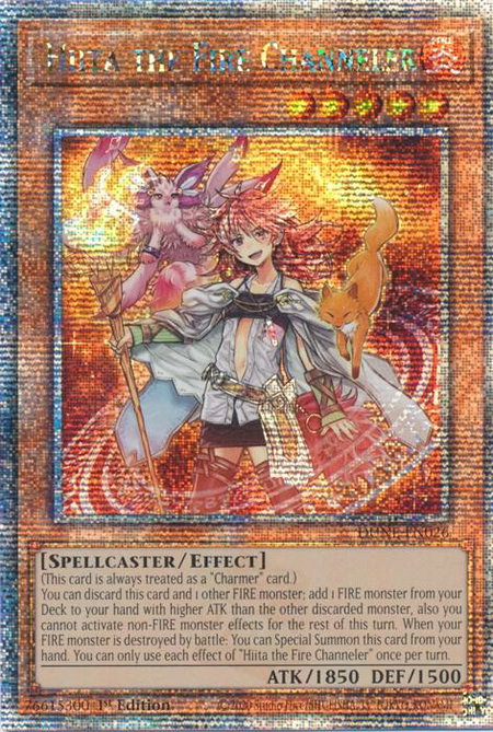 Hiita the Fire Channeler (Quarter Century Secret Rare) - Duelist Nexus YuGiOh trading card