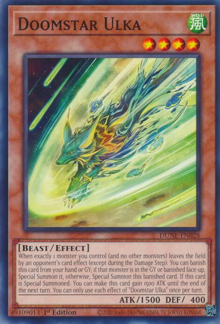 Doomstar Ulka - Duelist Nexus YuGiOh trading card