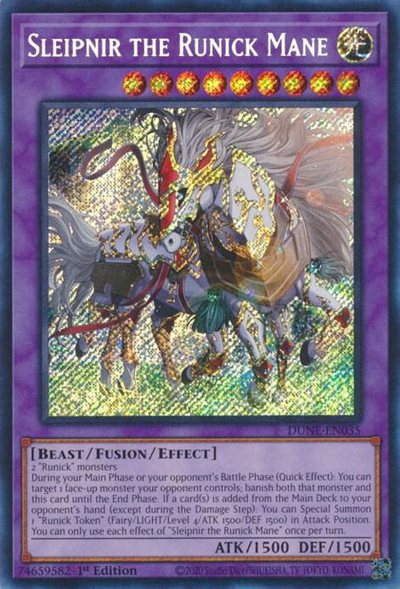 Sleipnir the Runick Mane - Duelist Nexus YuGiOh trading card