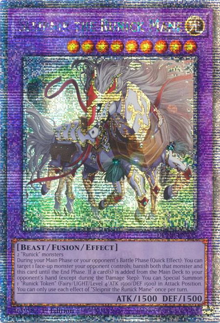 Sleipnir the Runick Mane (Quarter Century Secret Rare) - Duelist Nexus YuGiOh trading card