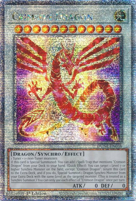 Crimson Dragon (Quarter Century Secret Rare) - Duelist Nexus YuGiOh trading card
