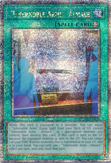"Infernoble Arms - Almace" (Quarter Century Secret Rare) - Duelist Nexus YuGiOh trading card