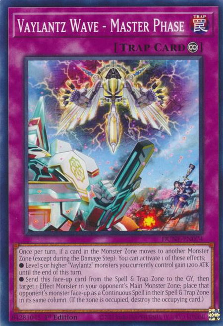 Vaylantz Wave - Master Phase - Duelist Nexus YuGiOh trading card