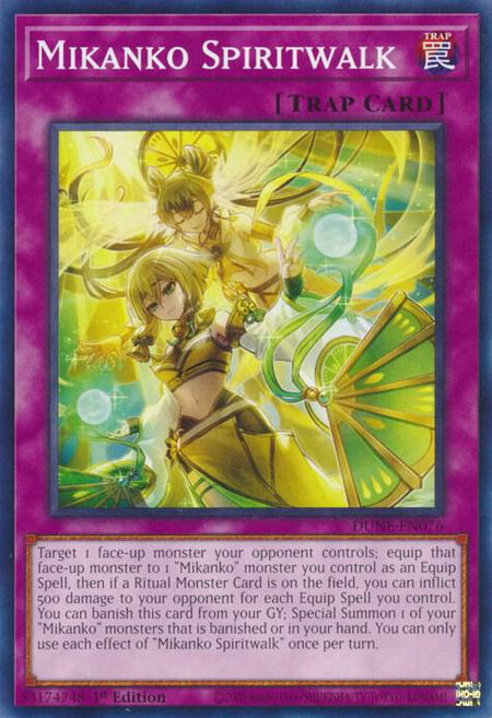 Mikanko Spiritwalk - Duelist Nexus YuGiOh trading card