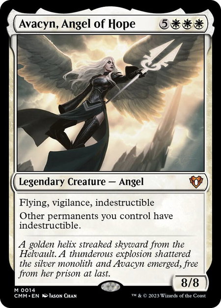 Avacyn, Angel of Hope - Commander Masters Magic: The Gathering trading card