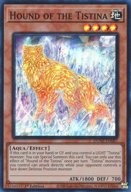 Hound of the Tistina - Duelist Nexus YuGiOh trading card