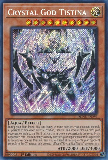 Crystal God Tistina - Duelist Nexus YuGiOh trading card