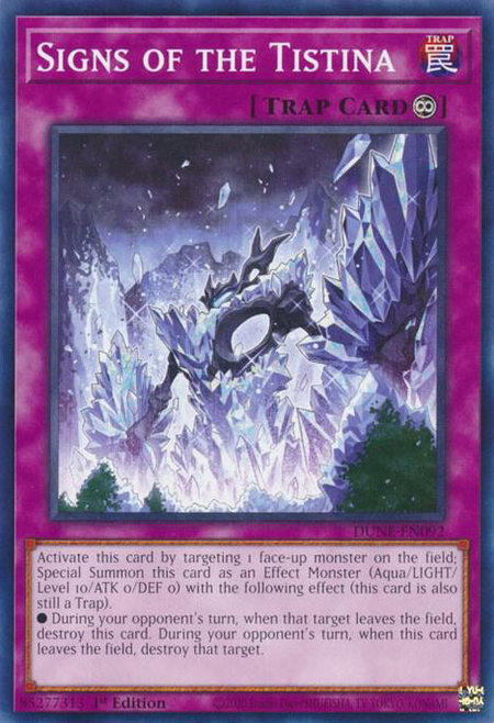 Signs of the Tistina - Duelist Nexus YuGiOh trading card