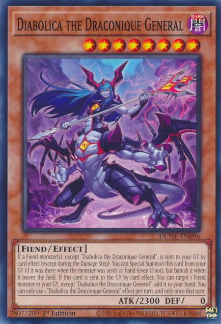 Diabolica the Draconique General - Duelist Nexus YuGiOh trading card
