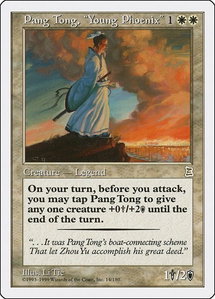 Pang Tong, "Young Phoenix" - Portal Three Kingdoms (PTK) #14 - Rare Magic: The Gathering Trading Card