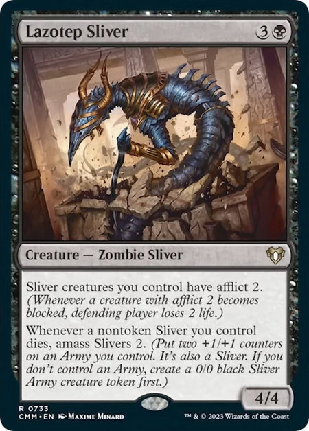 Lazotep Sliver - Commander Masters Magic: The Gathering trading card