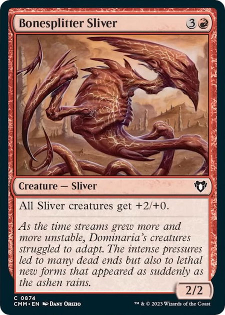 Bonesplitter Sliver - Commander Masters Magic: The Gathering trading card