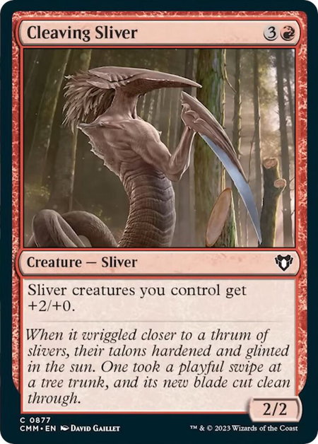 Cleaving Sliver - Commander Masters Magic: The Gathering trading card
