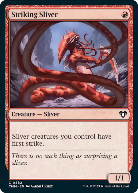 Striking Sliver - Commander Masters Magic: The Gathering trading card