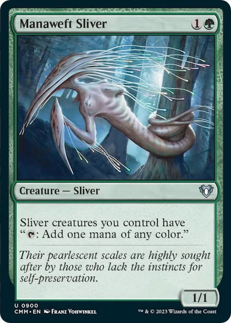 Manaweft Sliver - Commander Masters Magic: The Gathering trading card