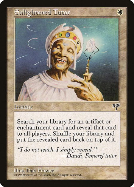 Enlightened Tutor - Mirage Magic: The Gathering trading card