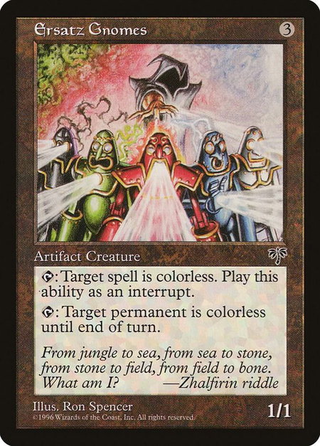 Ersatz Gnomes - Mirage Magic: The Gathering trading card