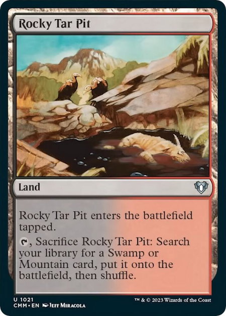 Rocky Tar Pit - Commander Masters Magic: The Gathering trading card