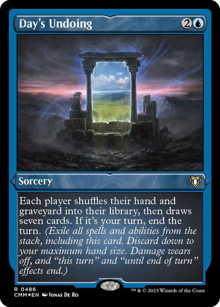 Day's Undoing (Foil Etched) - Commander Masters Magic: The Gathering trading card
