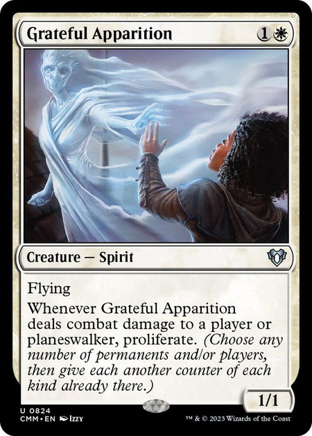 Grateful Apparition - Commander Masters Magic: The Gathering trading card